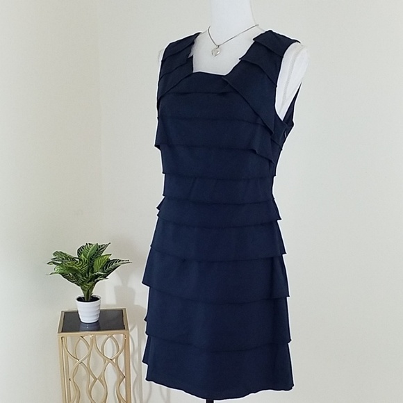 Max and Cleo~Sz 8~Navy Blue Ruffle Dress NWT. - Picture 5 of 11